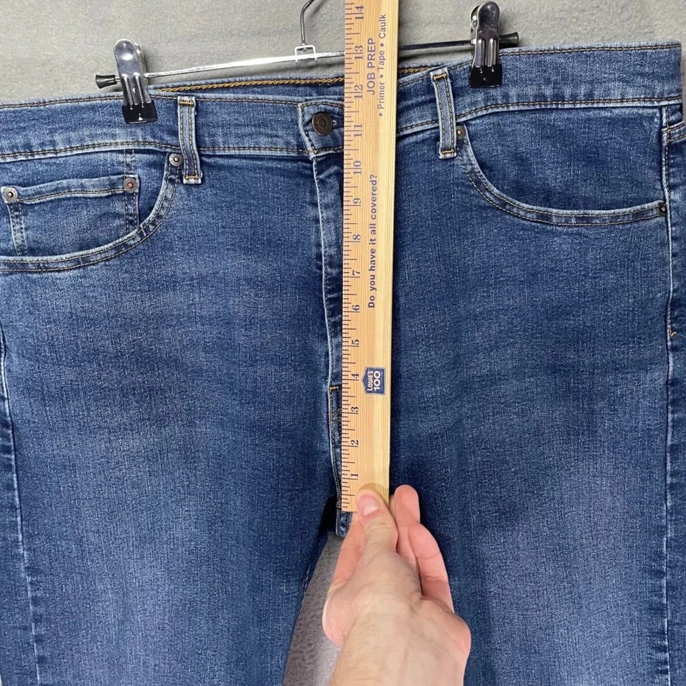 Levis 506 Jeans Mens 38x30 Regular Straight Blue Stretch Denim‎